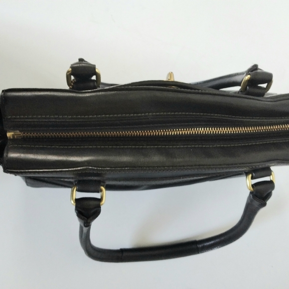 Coach black leather satchel style bag - Picture 7 of 9